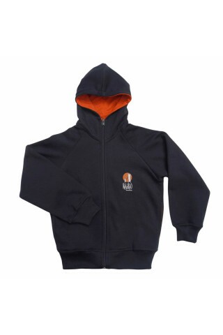 Agasalho de moletom com ziper e capuz
