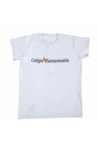 Camiseta branca manga curta Santa Amália 