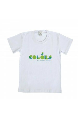 Camiseta branca manga curta Colors